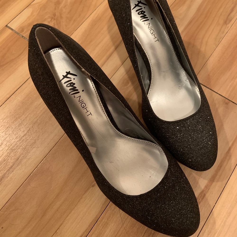 Black Sparkly Heels